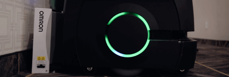 Close-up of the Omron battery charge.